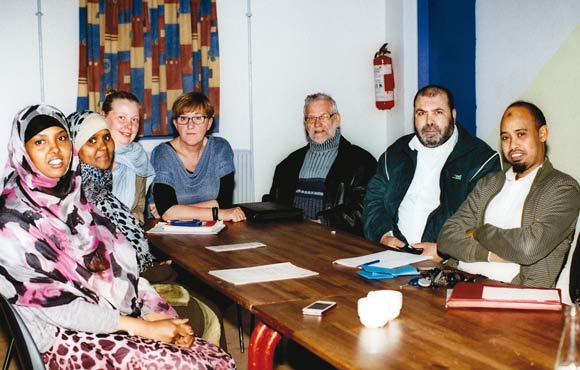 Fra venstre: Farhiyo, Ilham, Anett, Janne, Finn, Arafat og Abdulmalik. Fra venstre: Farhiyo, Ilham, Anett, Janne, Finn, Arafat og Abdulmalik.