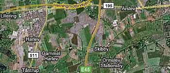 Googlemap: Harlev. &copy;2007: Google, TerraMetrics, Tele Atlas