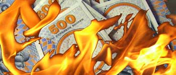 Penge i flammer (Billedmanipulation)