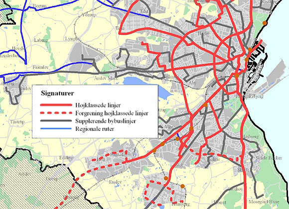 Forslag til nye busruter fra 2011 Forslag til nye busruter fra 2011