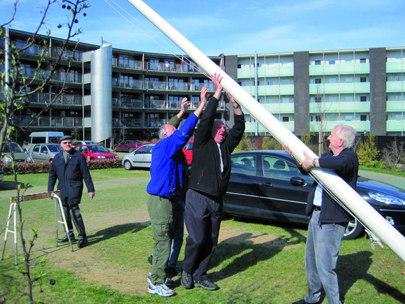 Pudsning af flagstangen 2