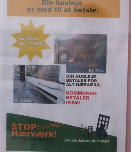 Opslag som del af anti-graffitikampagnen. Opslag som del af anti-graffitikampagnen.
