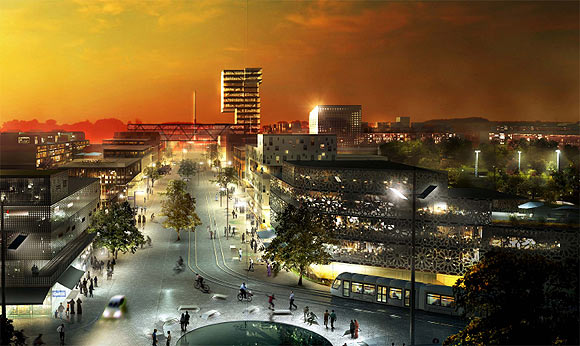 Visualisering: Gellerupparken set fra City Vest