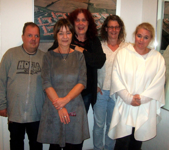 Den nye bestyrelse i afdeling 7. Fra venstre Jeppe Søndergaard, Dorthe Gottlieb, Angeline Merlit, Anja Spalding og Heidi Hansen.